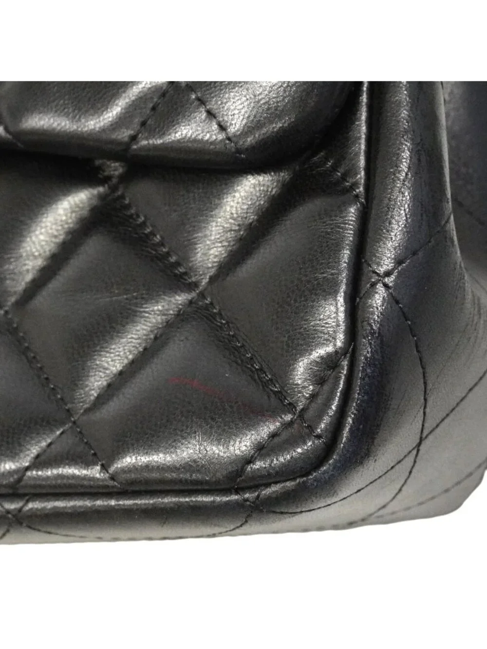 Chanel Shoulder Bag Maxi Quilted Lambskin Black Gold